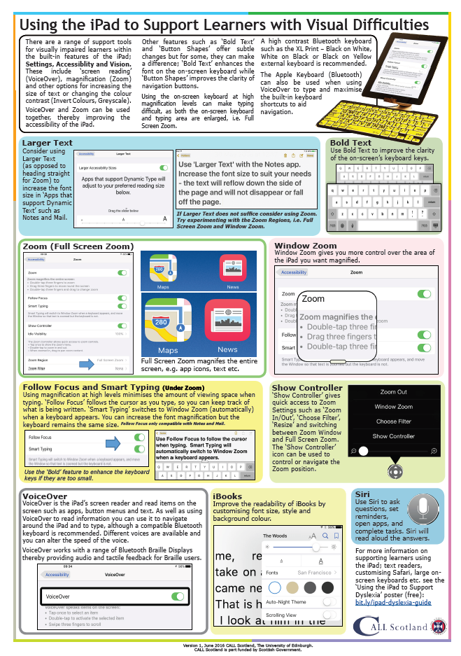 Using the iPad to Support Learners with Visual Difficulties
